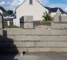 Elevation des murs 1er jour (vue de la cuisine)