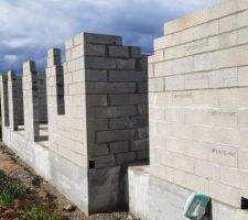 Elevation des murs du RDC 2&egrave;me jour