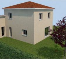 Un autre visuel de notre future maison, vue de la fa&ccedil;ade Ouest.