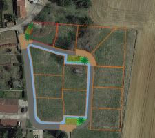 Nous nous sommes amusés à superposer le lotissement sur une image Google Earth