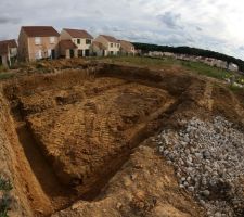 Terrassement fini apr&egrave;s 2 jours de travail