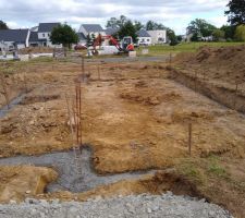 Les travaux ont démarré...Fondation en cours