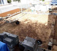 Mise à niveau au dessus du mur de sous bassement pour ensuite couler la dalle