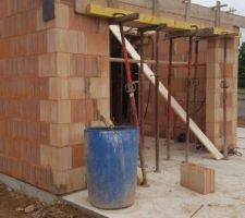 Coffrage linteau baie coulissante-levante