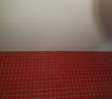 Un petit coup de silicone entre le receveur de la douche et la faïence serait apprécié