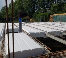 Preparation plancher poutrelles pour la salle
