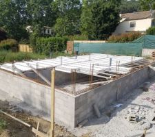 Preparation plancher poutrelles pour la salle