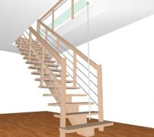 Vue 3D escalier