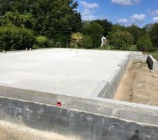 Décoffrage des surbauts béton , pret à recevoir les murs de l'ossature !