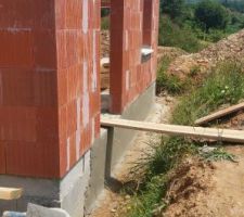 Enduit sur le vide-sanitaire.