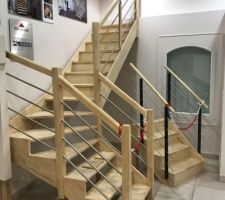 Escalier de gauche avec contre marches