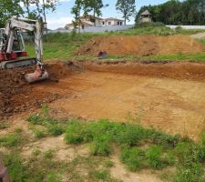 Fin de la premi&egrave;re journ&eacute;e de terrassement