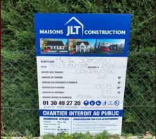 Permis de construire affiché!!! Petite photo via l'application "Certiphoto".