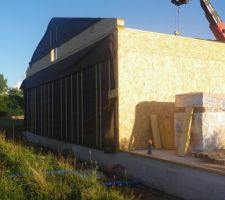 Mise en place des murs en bois