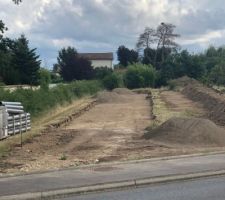 Début des travaux sur le lotissement - photo du 2 Juillet 2020