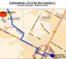 Situation du lotissement dans la commune.