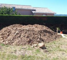 Voil&agrave; le r&eacute;sultat de lexcavation de la cuve d'eau. Trois solutions s'offrent &agrave; moi : &eacute;vacuer tout &ccedil;a (long, tr&egrave;s long) , le faire &eacute;vacuer (environ 5000?), ou trier pour r&eacute;cup&eacute;rer les granulat pour mon dallage sur terre plein (long, &eacute;vite d'acheter des cailloux pour le dallage sur terre plein)