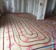 Pose du plancher chauffant