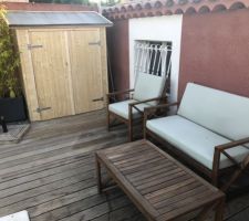 Changement du coffre de rangement piscine par une armoire