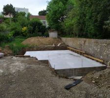 Dalle du sous-sol coulée