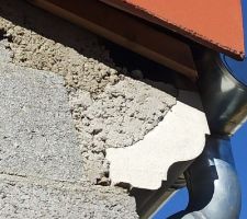 Constatation troue au niveau de la charpente.