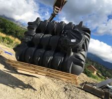 Mise en place de la cuve à eau
