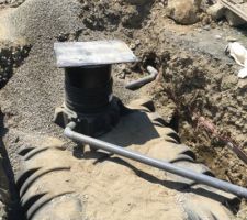 Mise en place de la cuve à eau