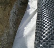 Repli du géotextile