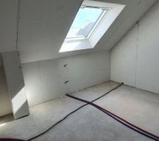 Placo chambre 3 à l'étage