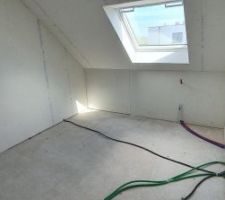 Placo chambre 4 étage.