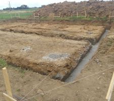 Béton de propreté en fond de fouilles