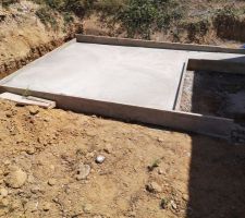 Dalle pour l'abri de jardin