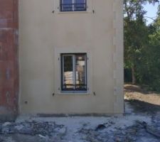Enduit extérieur en cours