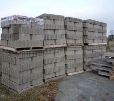 Hourdis béton prêt pour le plancher RDC