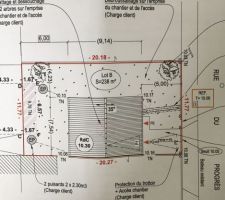 Implantation de la maison sur le terrain