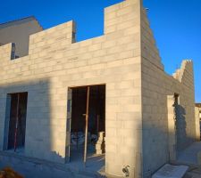 Elevation mur avec étage (Facade arrière)