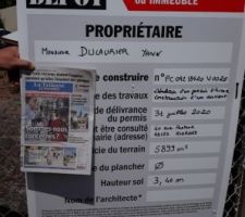 Affichage de notre permis.