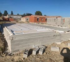 Préparation avant de couler la dalle ;)