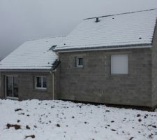 Arrière de la maison sous sa 1ère neige