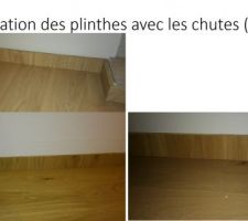 Réalisation des plinthes avec les chutes (7cm)