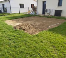 Plateforme piscine en cours