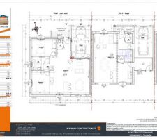 Plan détaillé de l'intérieur de la VILLA 1