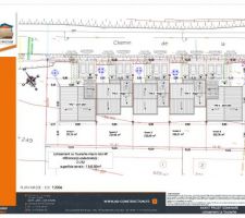 Plan détaillé du terrain des 5 maisons du lotisseurs