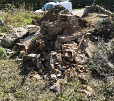 Le plus gros des déchets (clôture béton..)