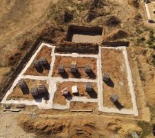 Photos vue du ciel des fondations achevées
