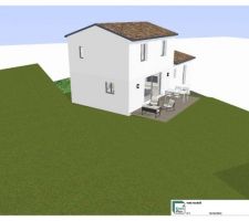 Plan 3D exterieur vue ouest