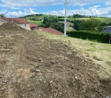 Implantation de la future maison sur le terrain