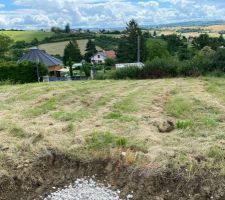 Implantation de la future maison sur le terrain