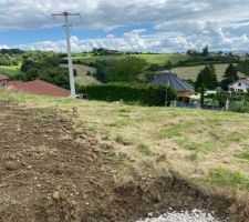 Implantation de la future maison sur le terrain
