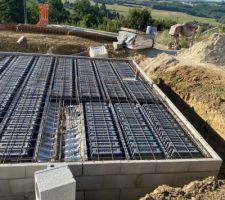 Entrevous PVC et ferraillage